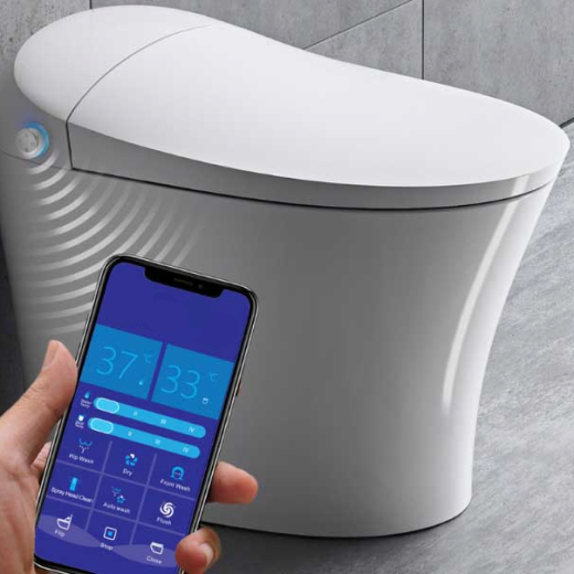 Remote control & app-controlled smart toilet